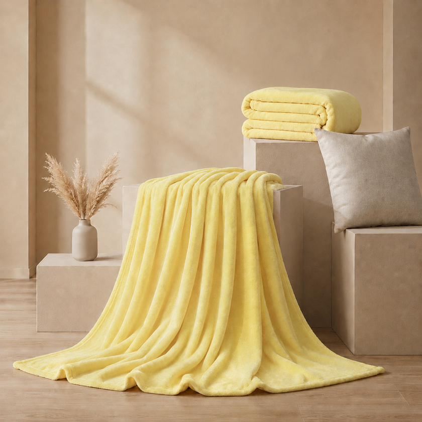 Cobija Piel De Durazno Amarillo