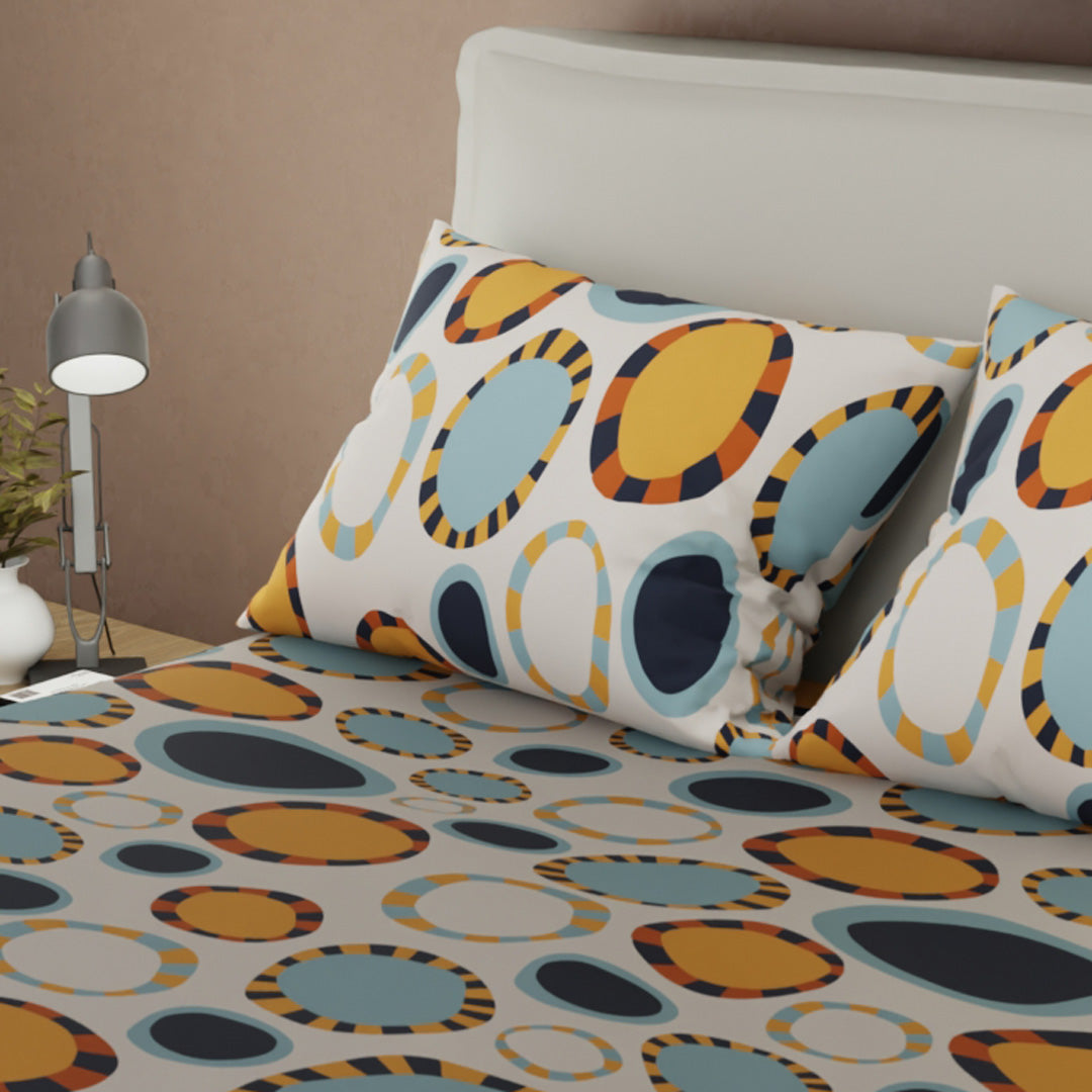 Juego De Sábanas Con Cortinas Dynamic Stripes
