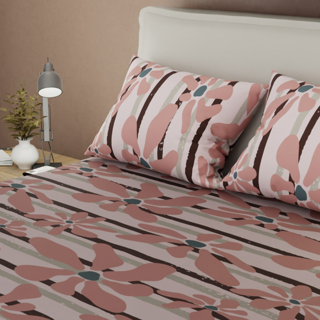 Sábana Ajustable Coral Bloom Rosa