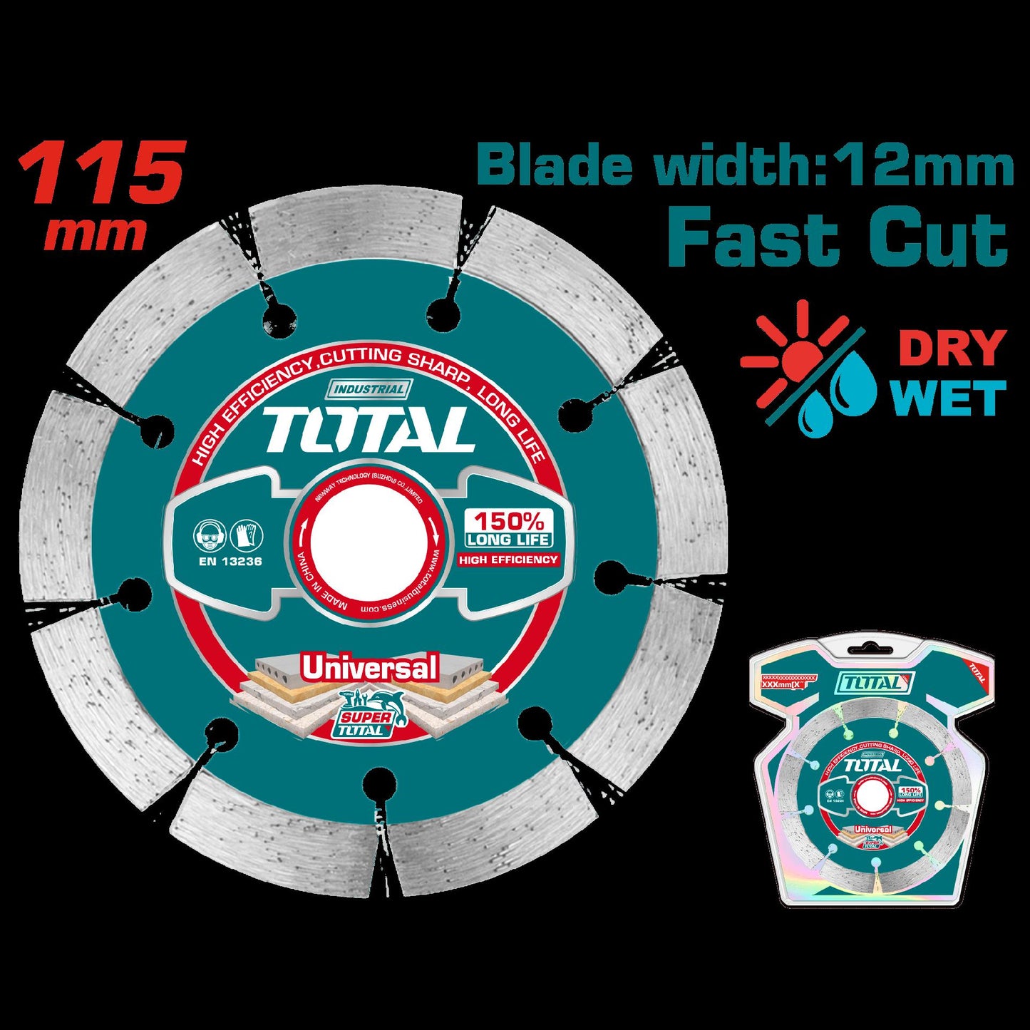 Disco Diamantado Segmentado 4 12 Industrial Super Total Tac21111512