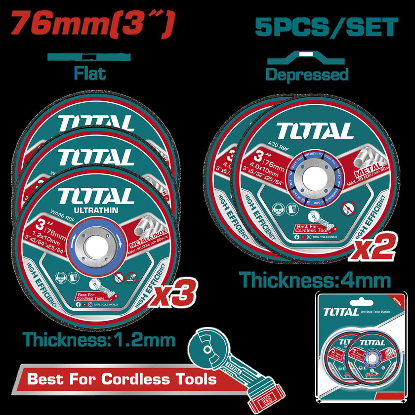 Juego De Discos De Corte 3  X 5 Pzs Super Total Tac303768