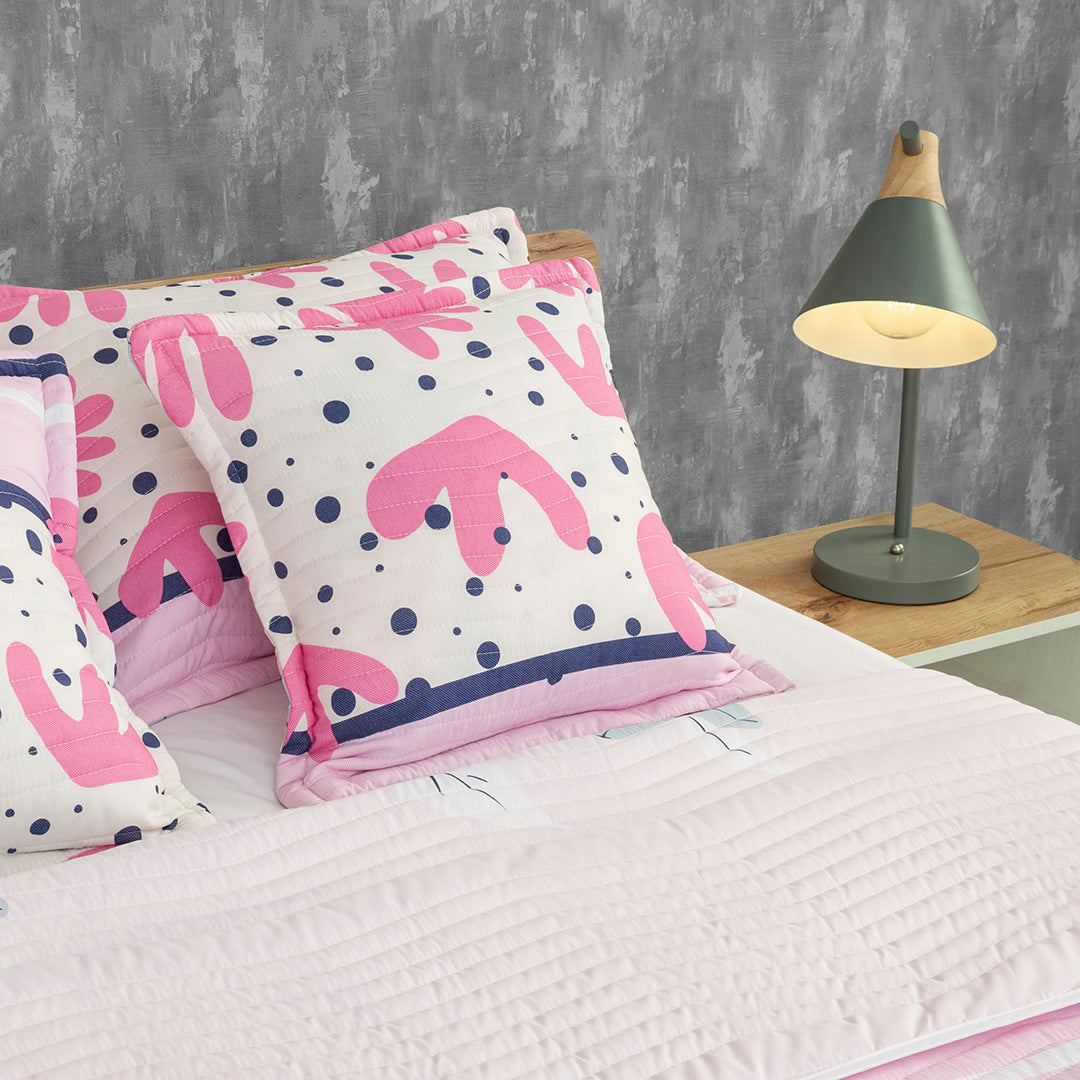 Cubrelecho Estampado Prensado Doble Faz Artística