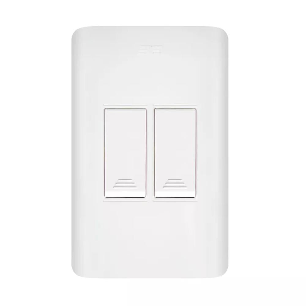 Linea Ave  Blanca Incrustrar Swiche  Doble 15011