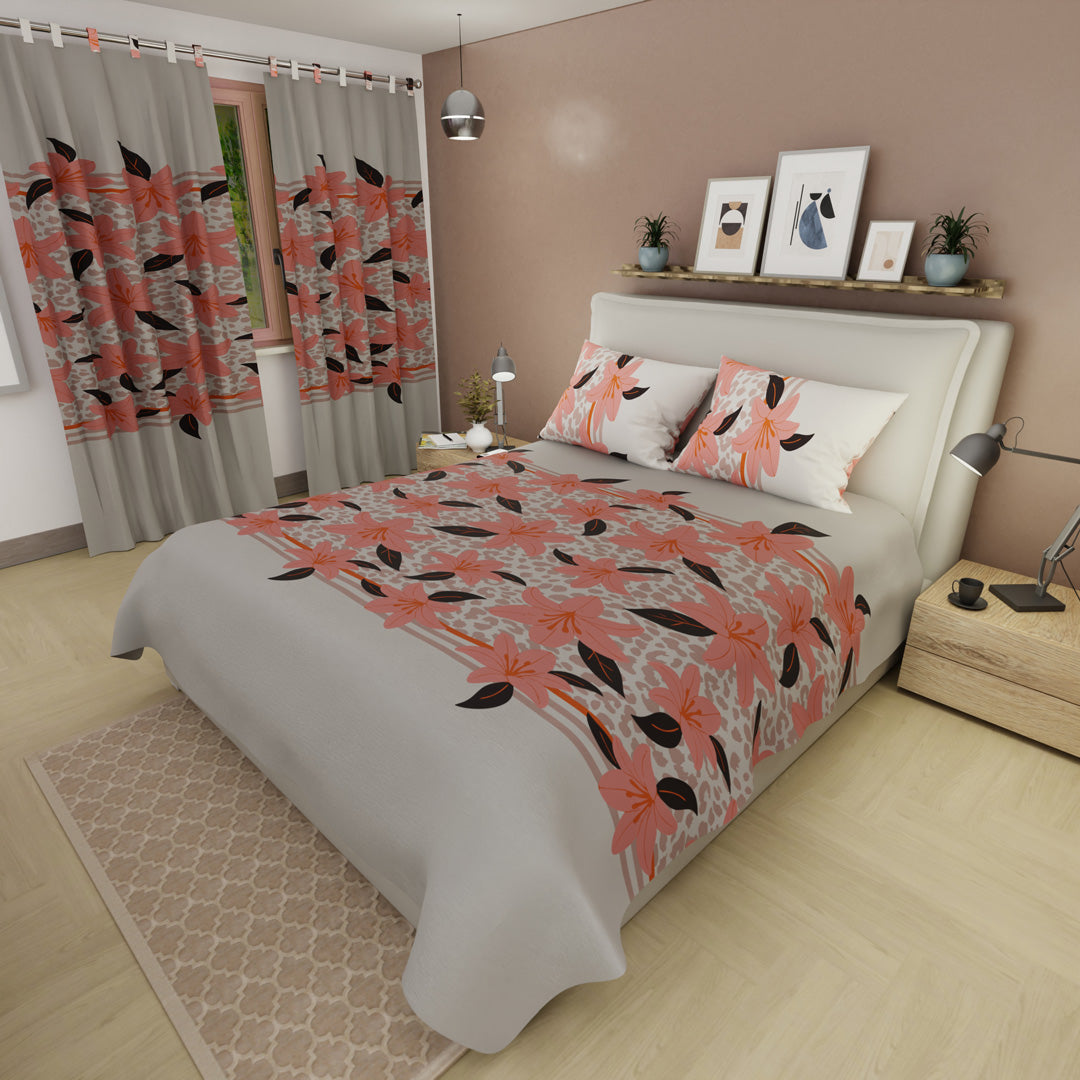 Juego De Sábanas Microfibra Suavizada Savia Silvestre Salmon