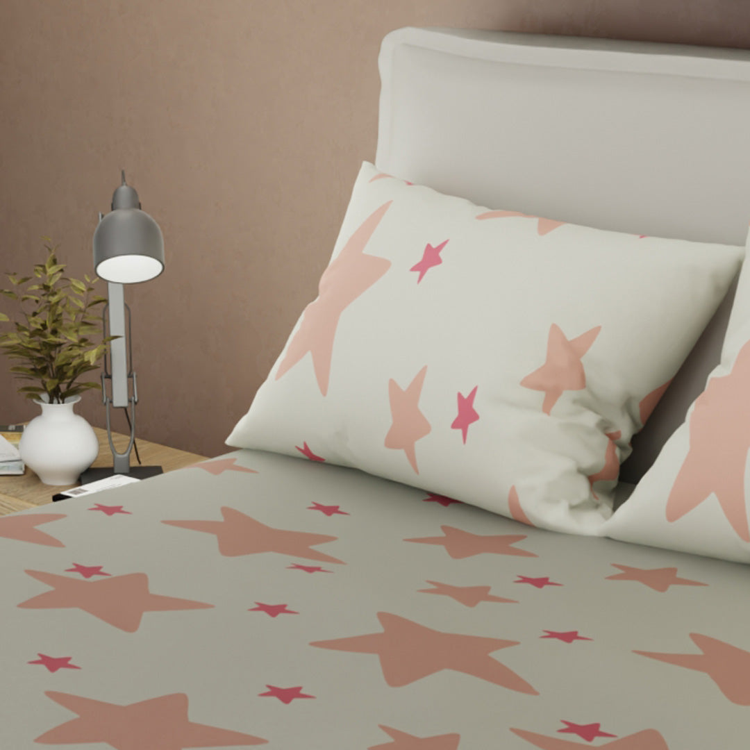 Juego De Sábanas Microfibra Suavizada  Berry Blush Blue