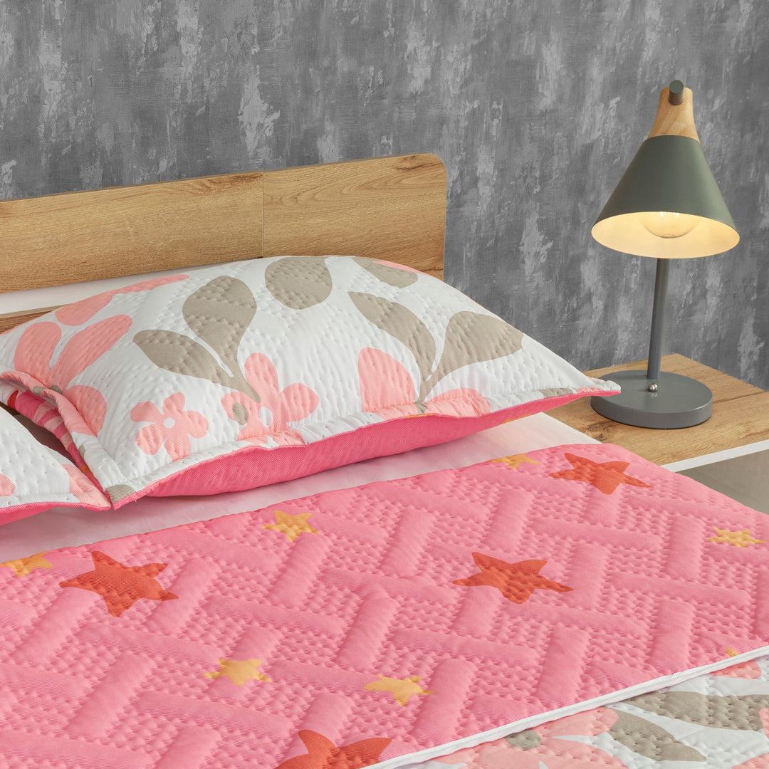 Cubrelecho Doble Faz Termosellado  Starry Rose