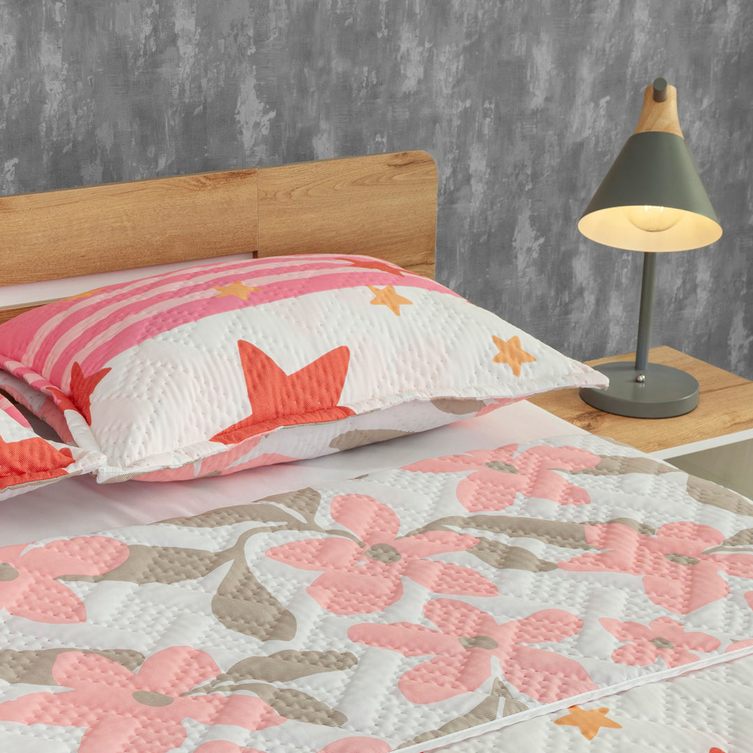 Cubrelecho Doble Faz Termosellado  Starry Rose