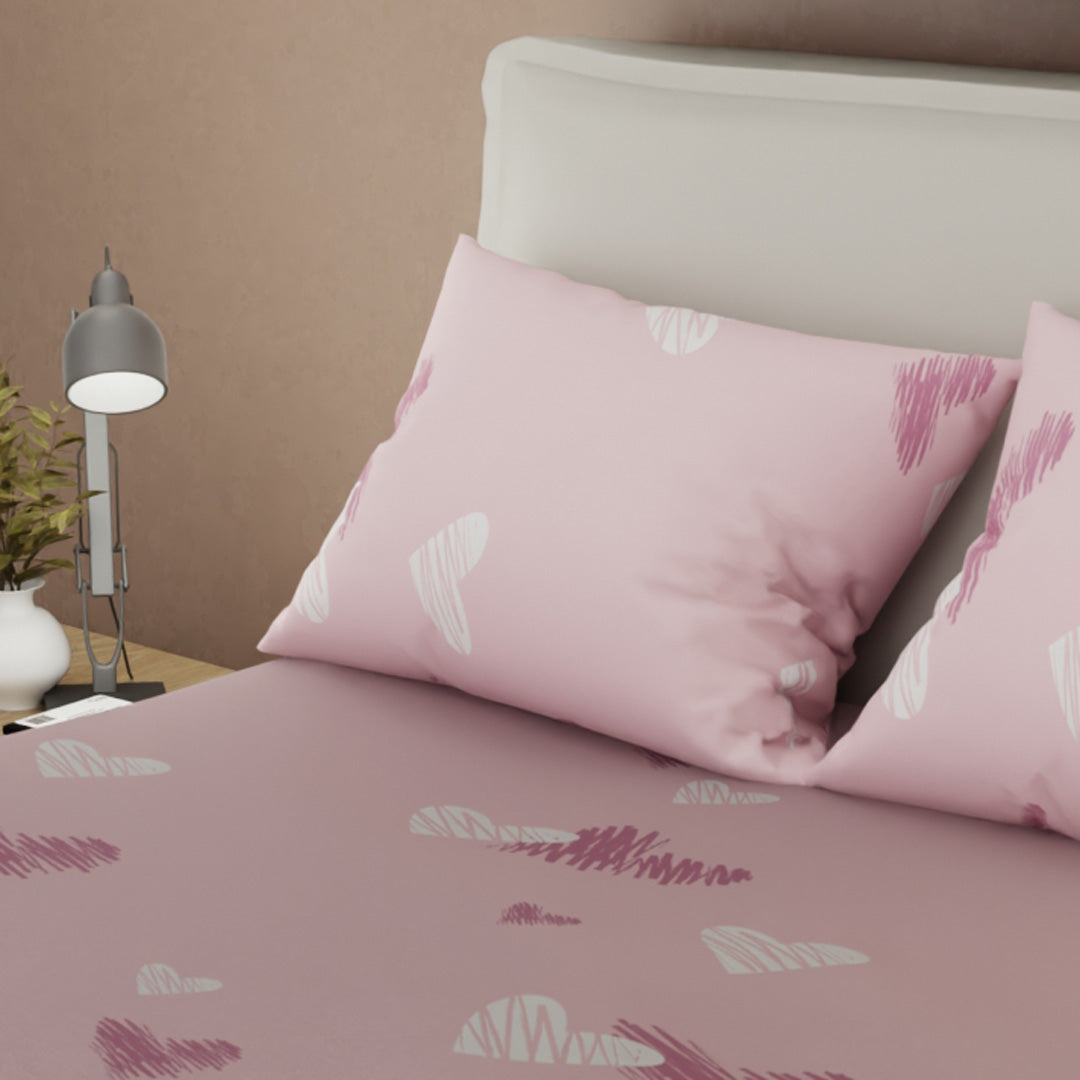 Juego De Sabanas 180 Hilos Sueño Joven Rosa