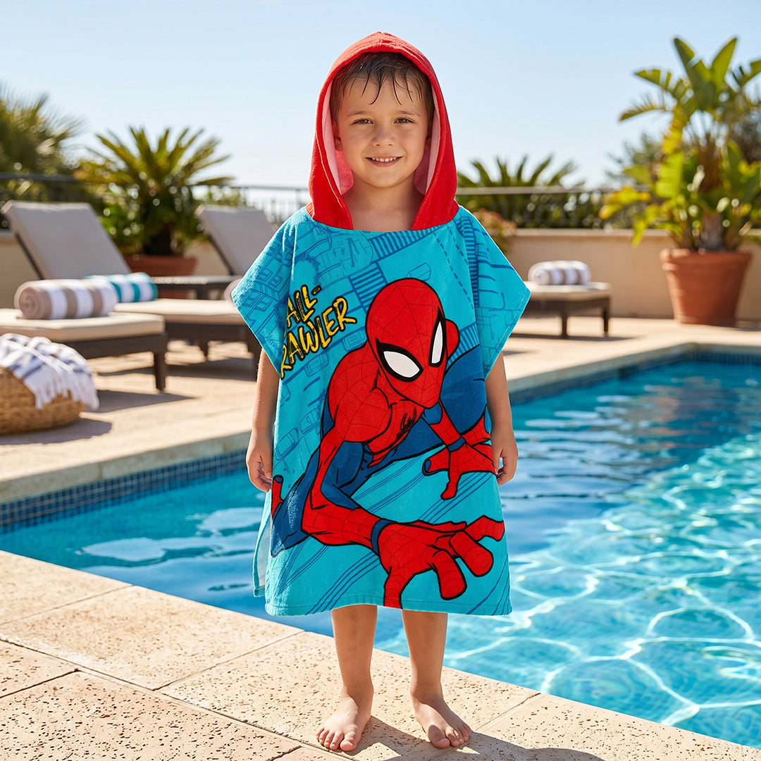 Toalla Capucha Infantil Disney Spider-Man All Rawler