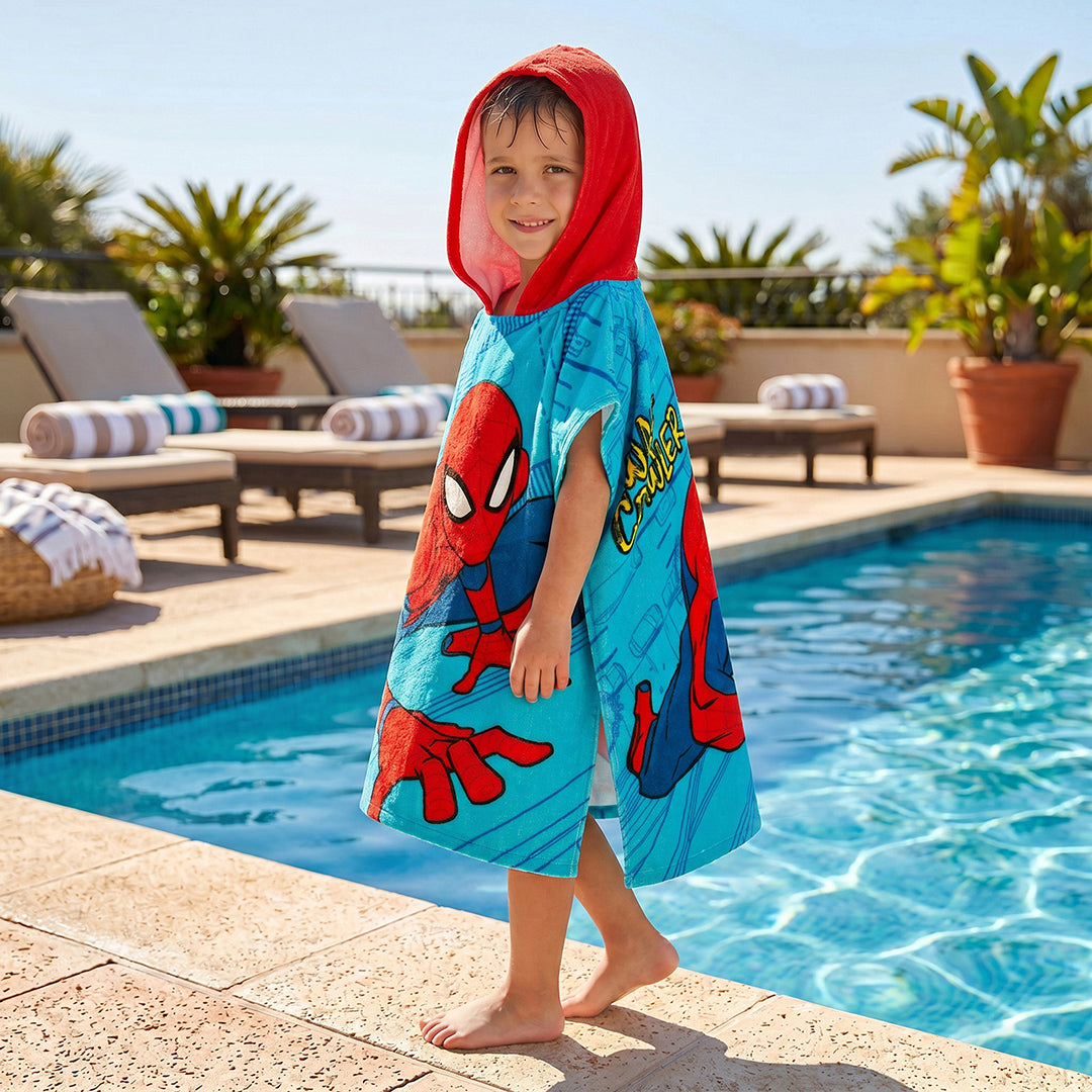 Toalla Capucha Infantil Disney Spider-Man All Rawler