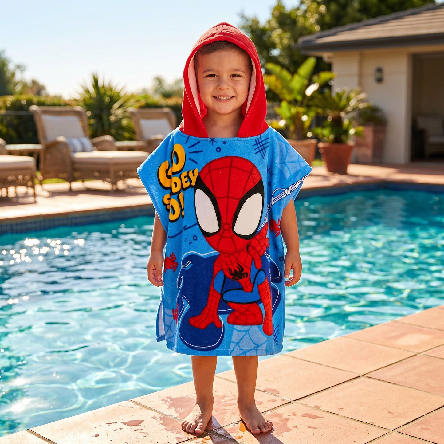 Toalla Capucha Infantil Disney Team Spidey