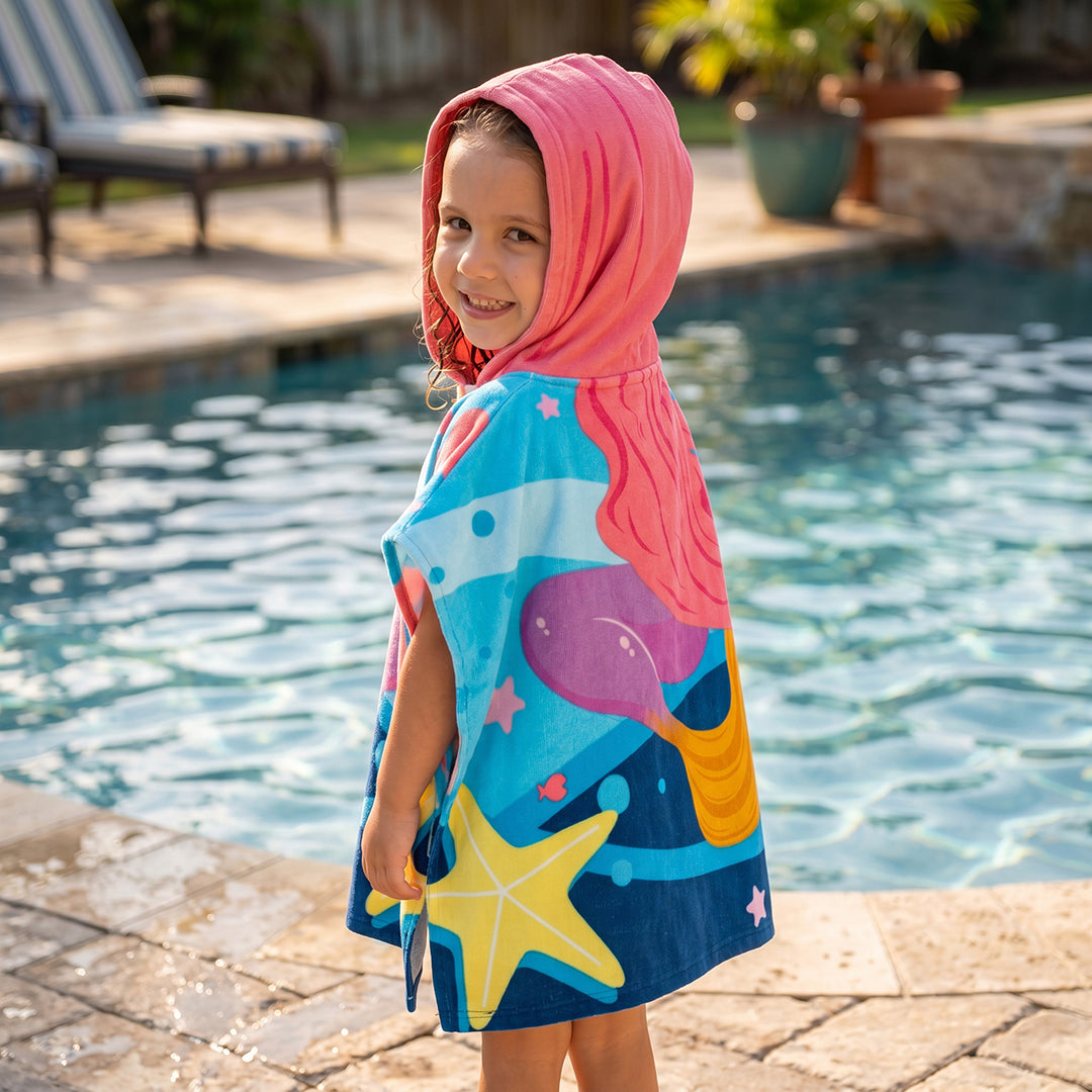 Toalla Capucha Infantil Disney Sirenita