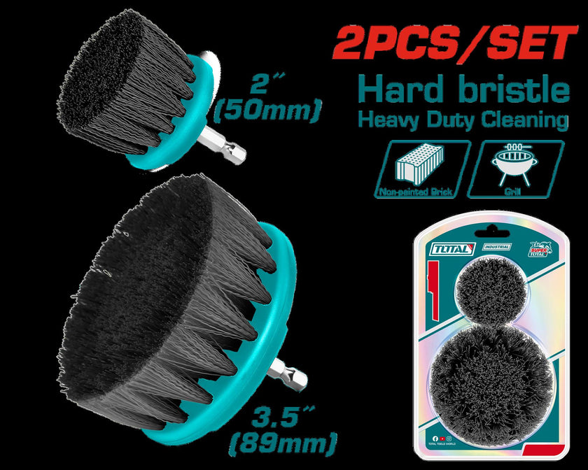 Set De Cepillo Para Taladro   35 Juego X 2 Pcz Cerda Dura Industrial Super Total Tach1235