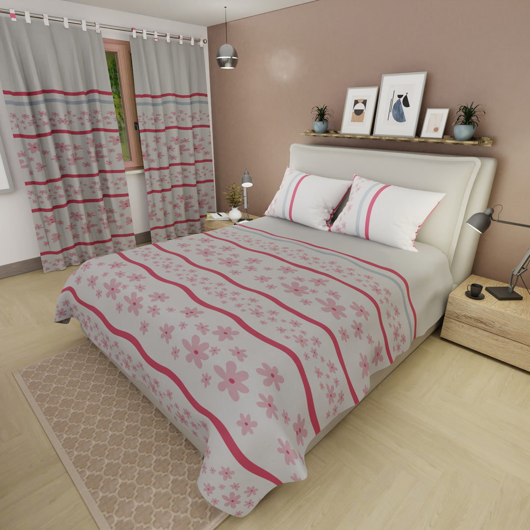 Juego De Sábanas Microfibra Suavizada Citron Sunny Rosa