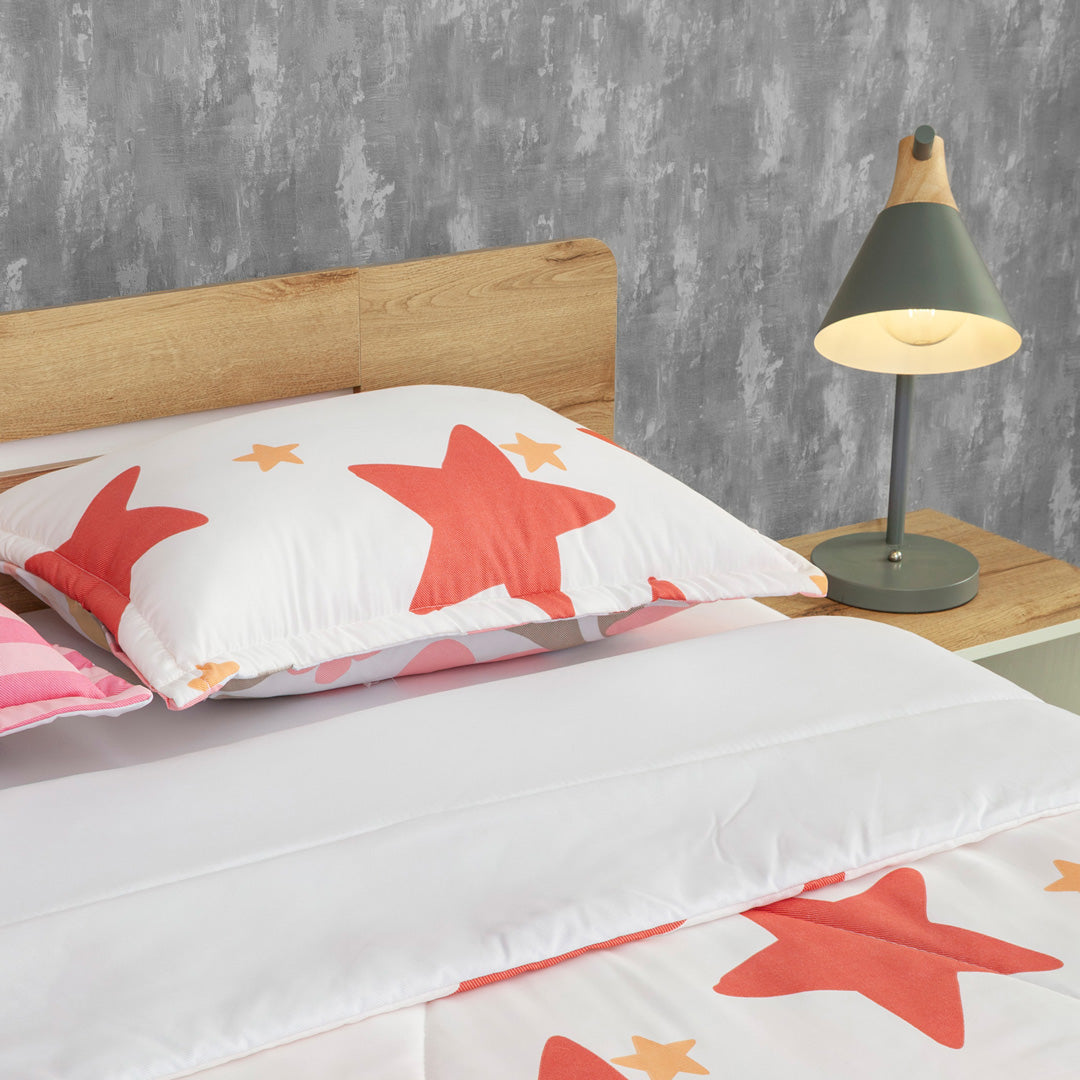Cubrelecho Semiacolchado Doble Faz Starry Rose