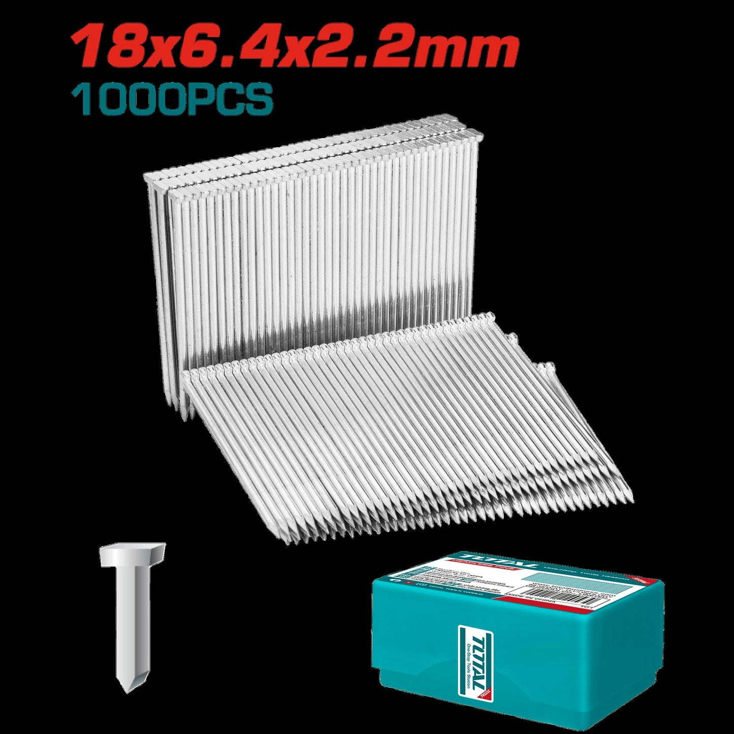 Clavo 18Mm Para Clavadora Neumatica 1000 Pzs Total Tac918183