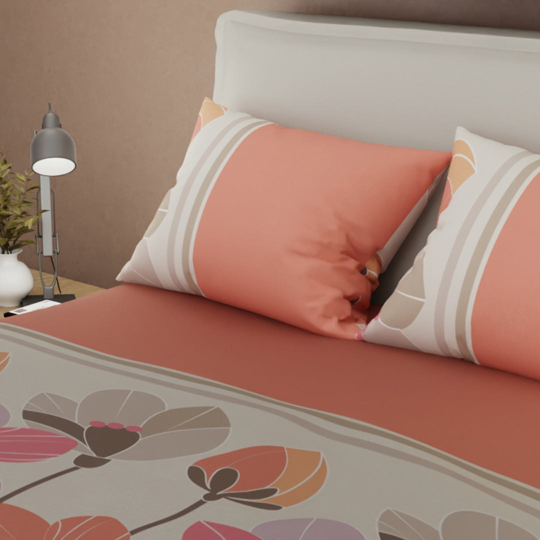 Juego De Sábanas Con Cortinas Pradera Avellana