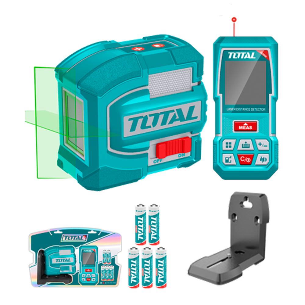 Kit De Nivel Laser 035M  Luz Verde  Industrial Tll156601  Medidor De Distancias Laser 60Mts Tmt57026 Super Total Tosll0401