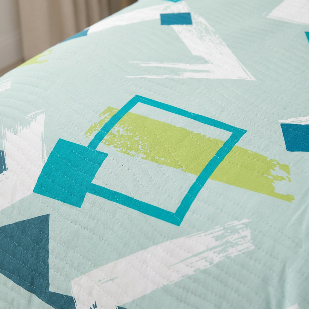 Cubrelecho Estampado Prensado Doble Faz Mustard Circuit