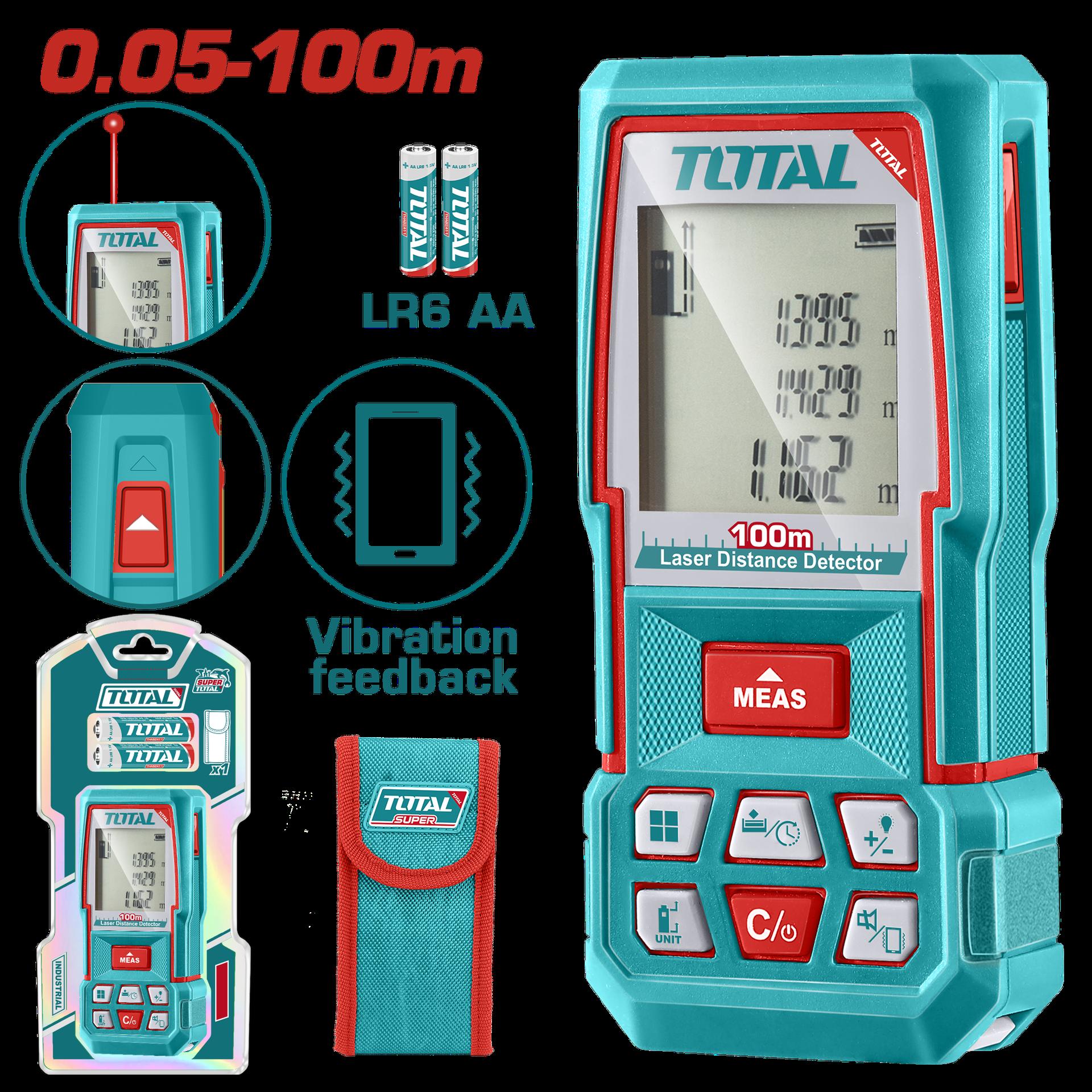Medidor De Distancias Laser 100Mts Total Tmt51036