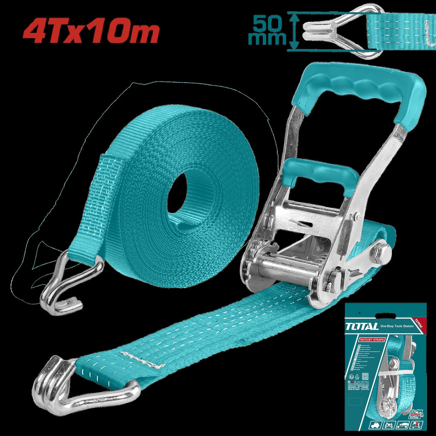 Cuerda Para Carga 4T 10 Mts Super Total Thtrs4101