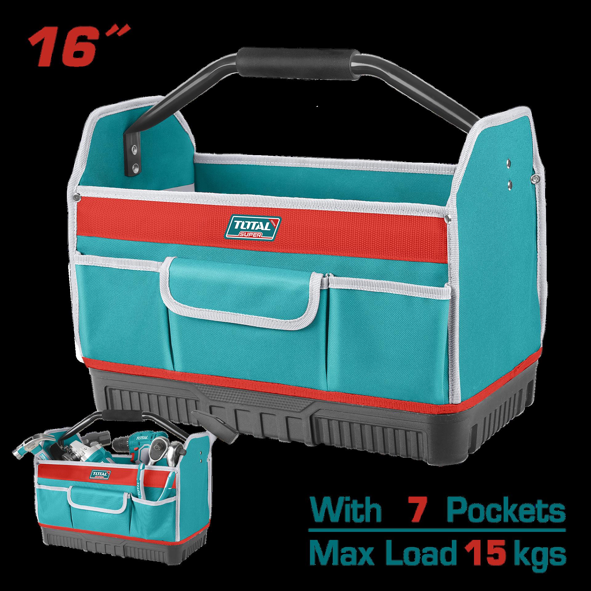 Bolso De Herramientas 16 Reforzado Capacidad Maxima 15Kg Industrial Super Total Tht36L03