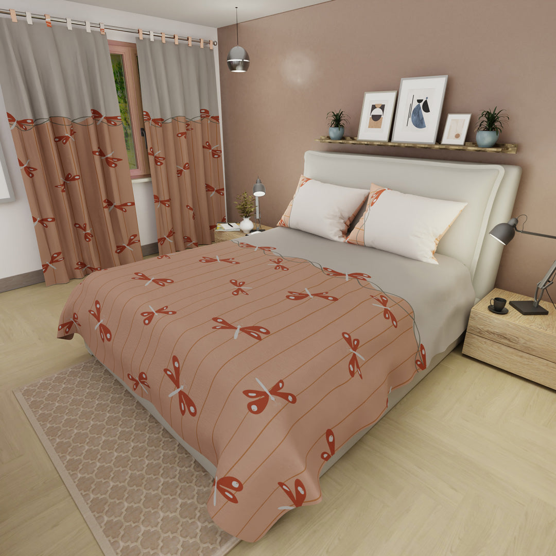 Juego De Sábanas Microfibra Suavizada Clay Dragonfly