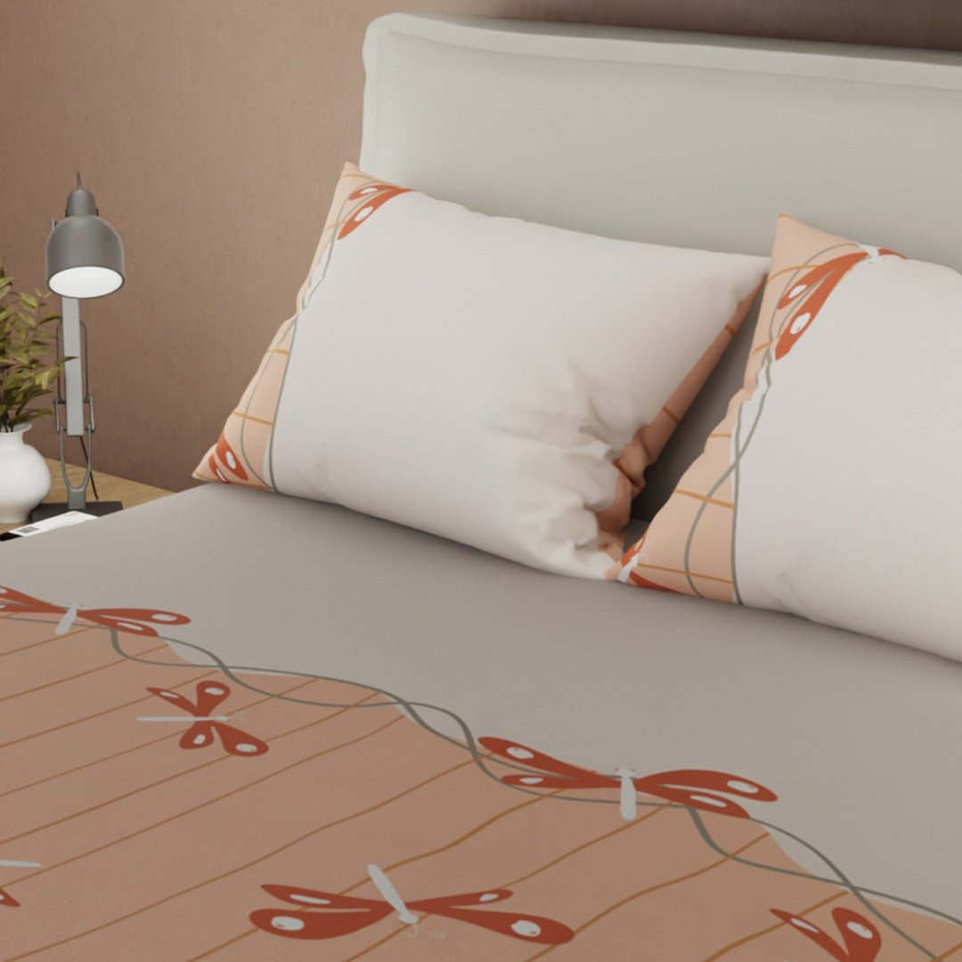 Juego De Sábanas Microfibra Suavizada Clay Dragonfly