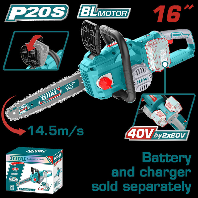 Motosierra Inalambrica 16 20V L Bateria Y Cargado No Incluido Industrial Super Total Tgsli40168