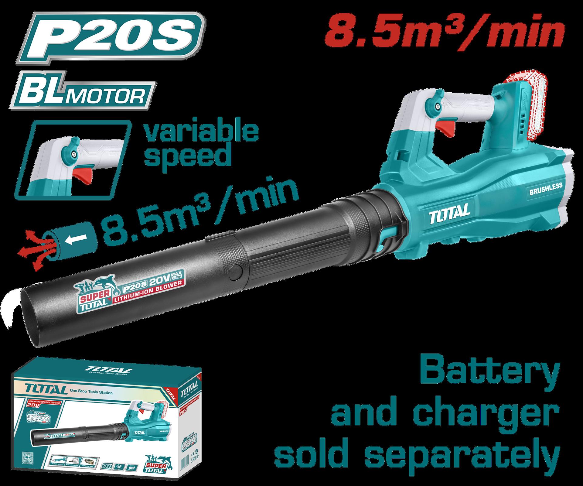 Sopladora Inalambrica 20V V Variable Bateria Y Cargador No Incluido  Industrial Super  Total Tabli20428