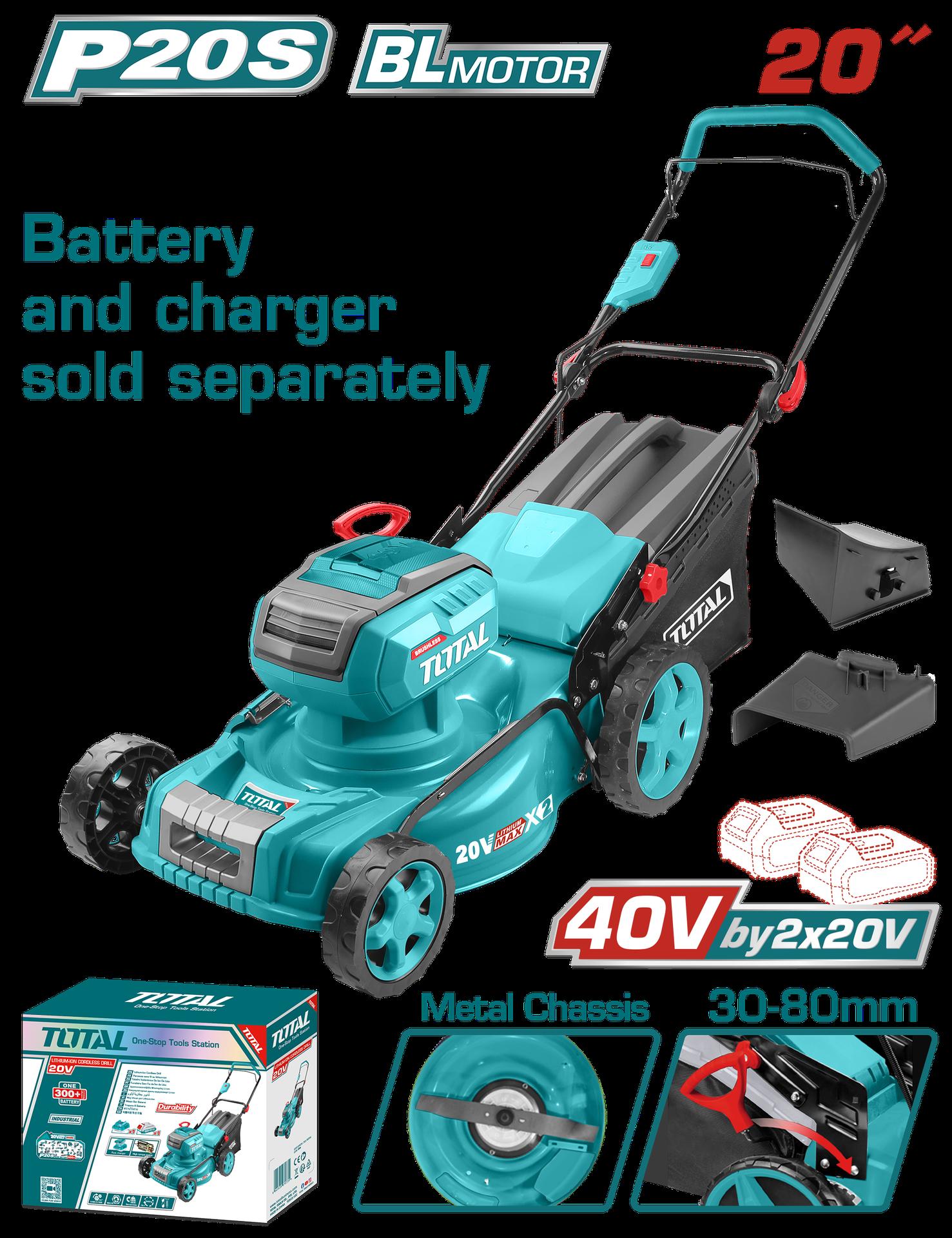Cortadora De Cesped 20 40V Bateria Y Cargador No Incluido  Industrial Super  Total Tlmli4020