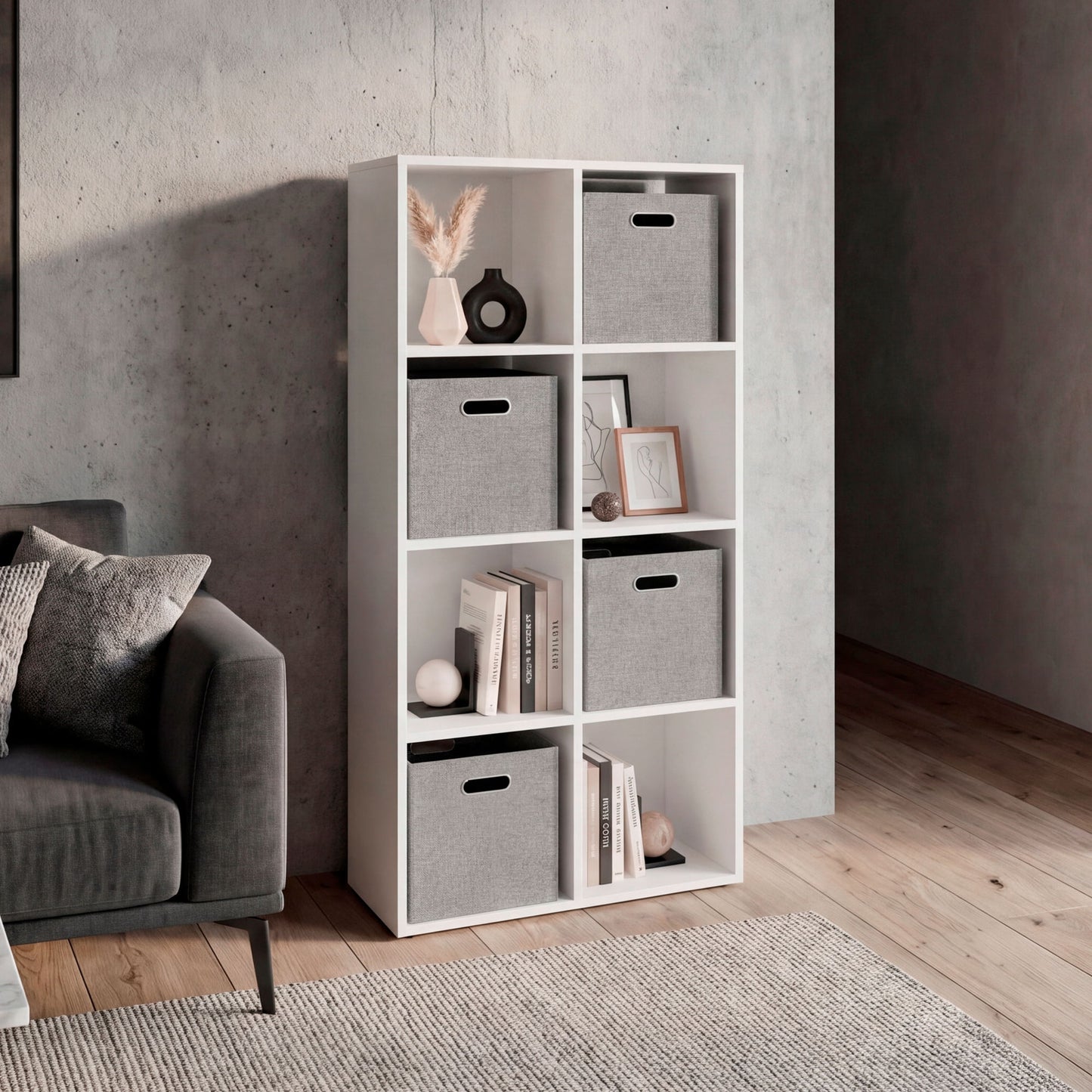 Organizador Cúbico 8 Lena 122X61X26 Rta Blanco Zf