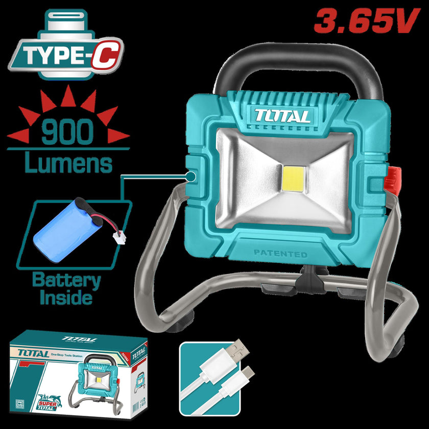 Reflector Recargable 37V 900 Lumenes  Super Total Trlf4415