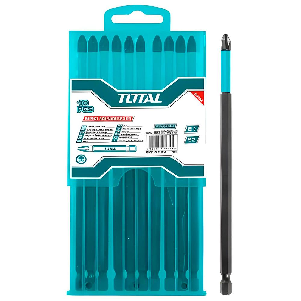 Puntas Taladro Imantada Ph2 200Mm   Juego X 10 Pzs Industrial Super Total Tacim16Ph285