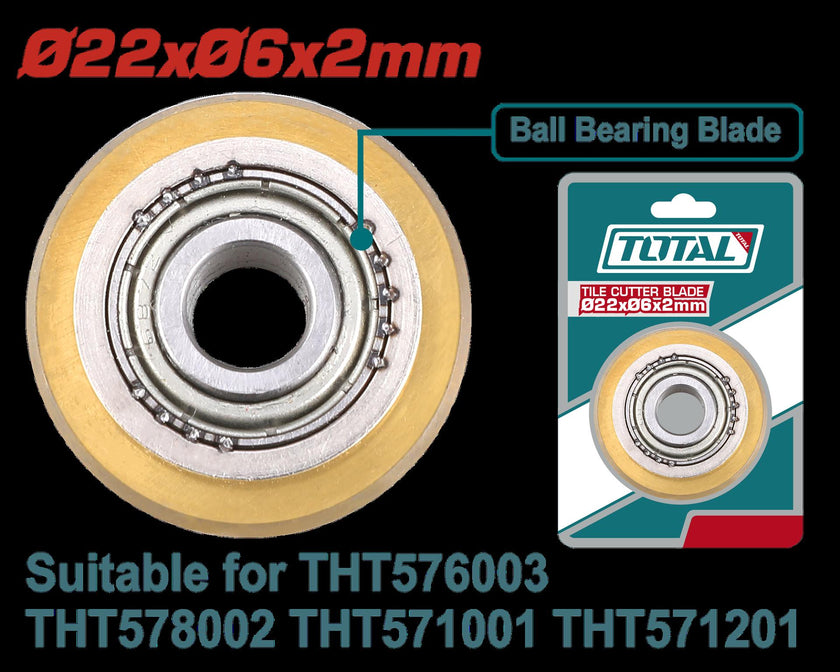 Rodaja Cortabaldosa  Con Balinera 22X06X2Mm Adaptable  Tht576003  Tht578002 Tht571001 Tht571201 Super Total Tht576003B