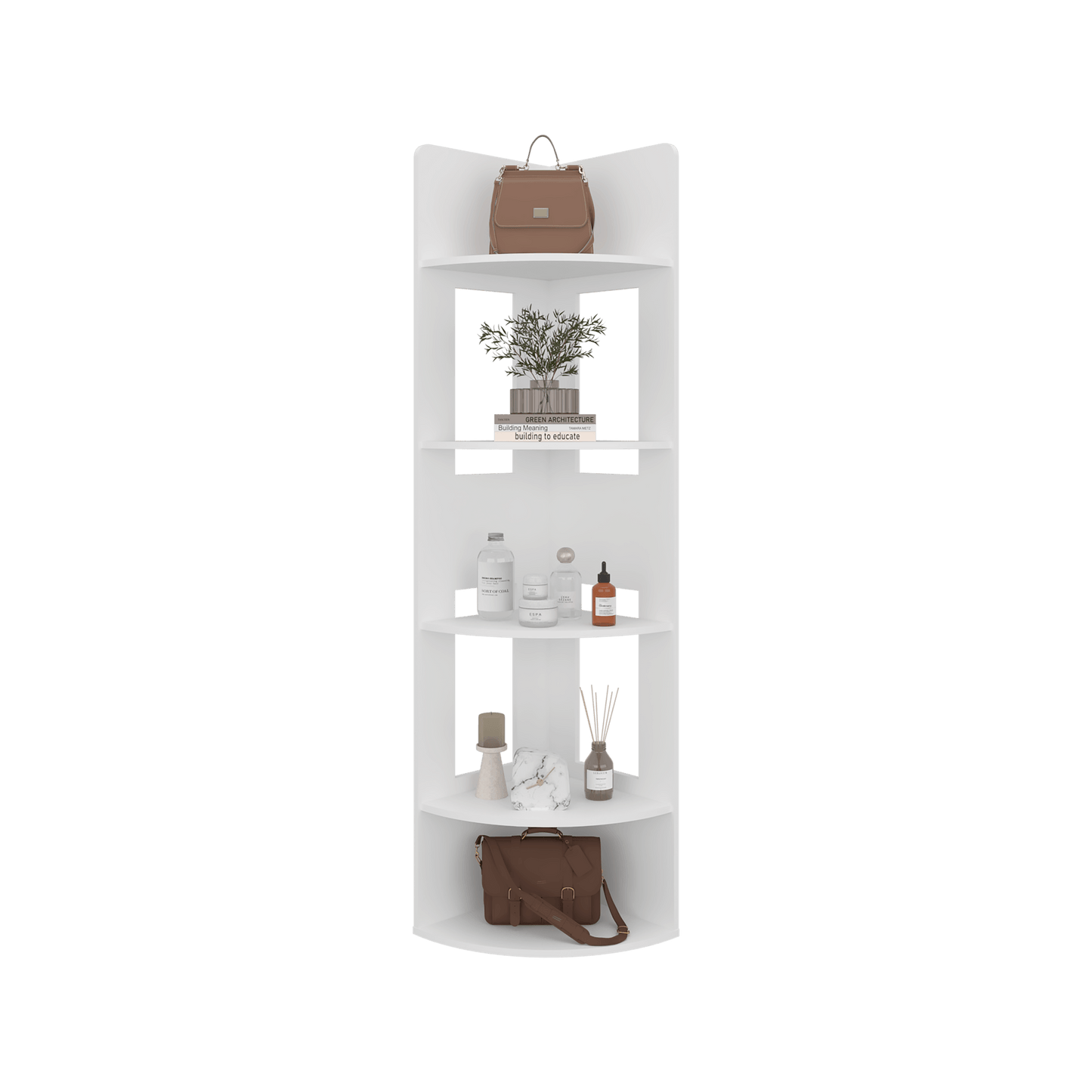 Biblioteca Esquinera Home Dreams 170X40X40 Rta Blanco Mqz Zf