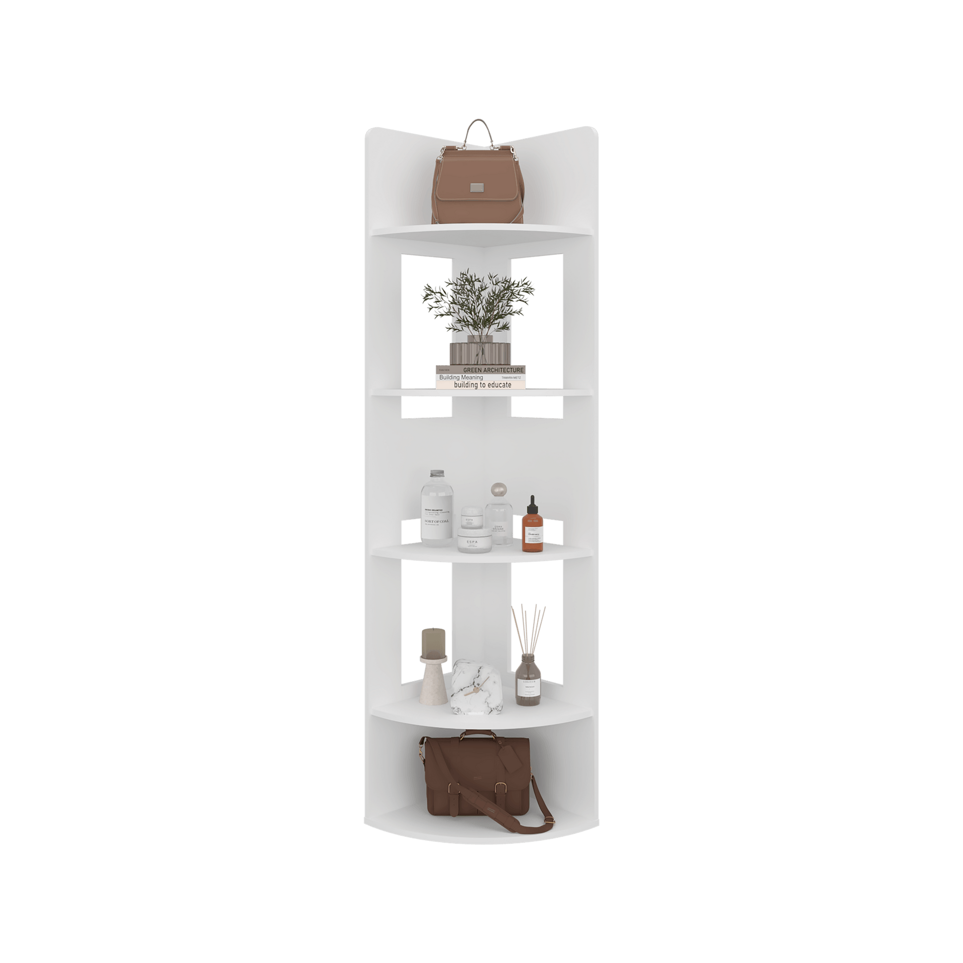 Biblioteca Esquinera Home Dreams 170X40X40 Rta Blanco Mqz Zf
