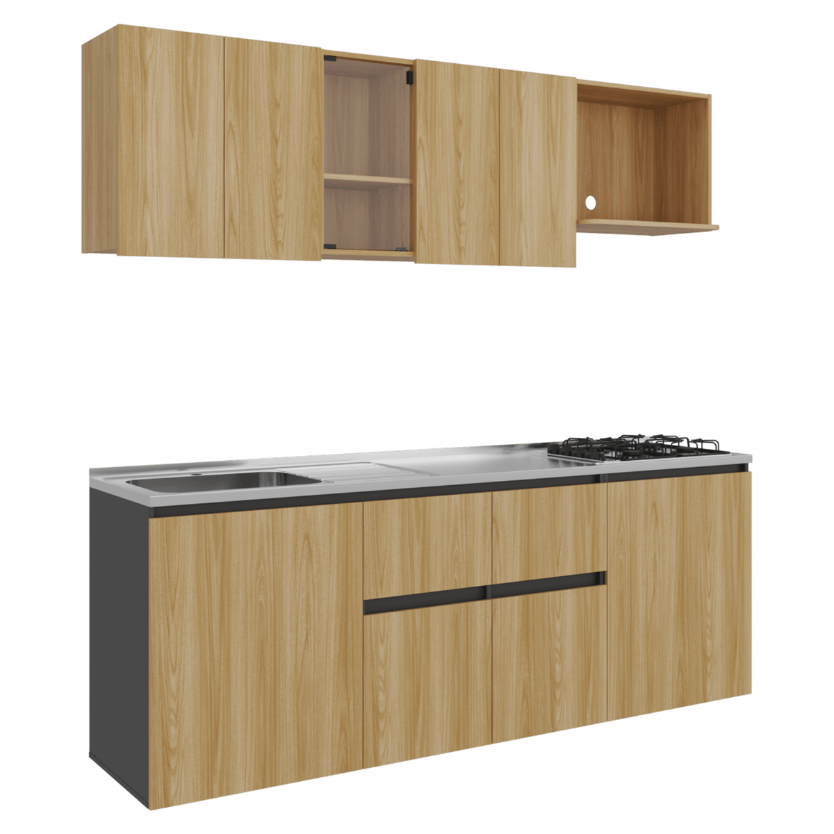 Cocina Amantia Izquierda 208X212X52 Rta Fresno Eu