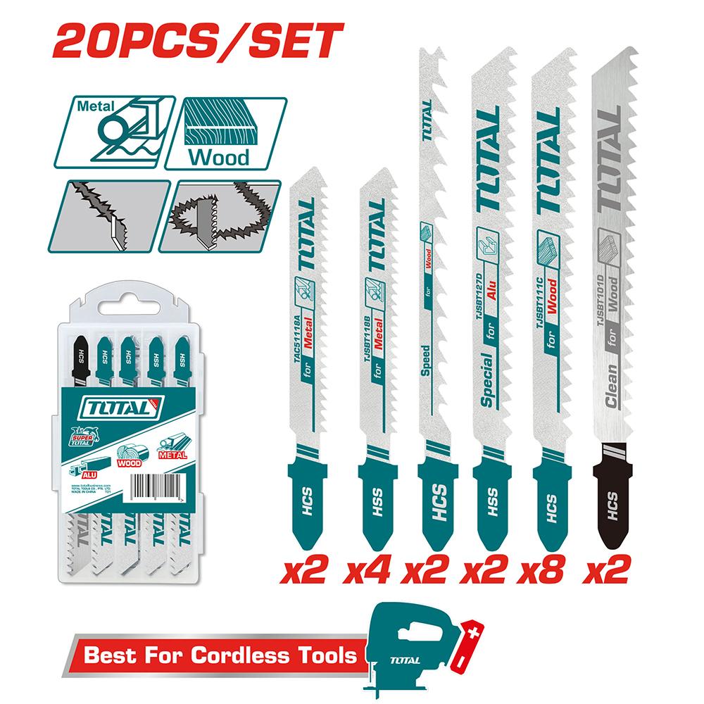 Set De Segueta Sierra Sable  X20Pcs Para Madera Y Metales Super Total Tac2001