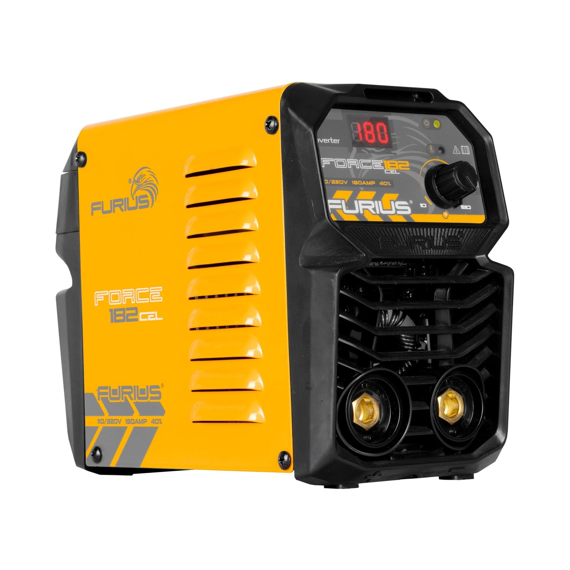 Soldador Inversor Digital Mini 180Amp Cellulosic 110V  220V Furius Fw182Cel