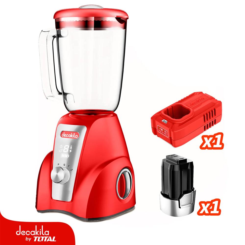 Licuadora Inalambrica  16V  15L Vaso Vidrio  Incluye Bateria Y Cargador Decakila Kujb052R