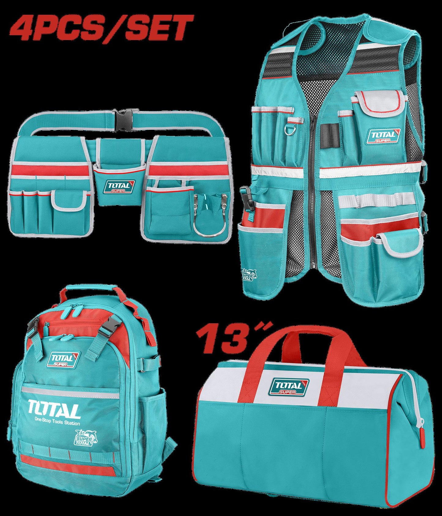 Juego De Porta Herramienta X 4 Pzs Super Total Tos230908