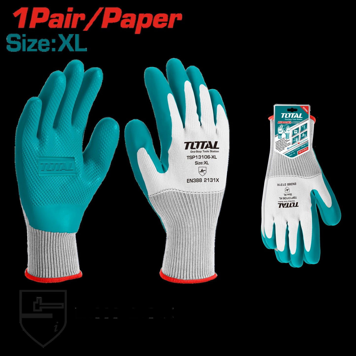 Guante De Latex Xl Industrial Super Total Tsp13106Xl