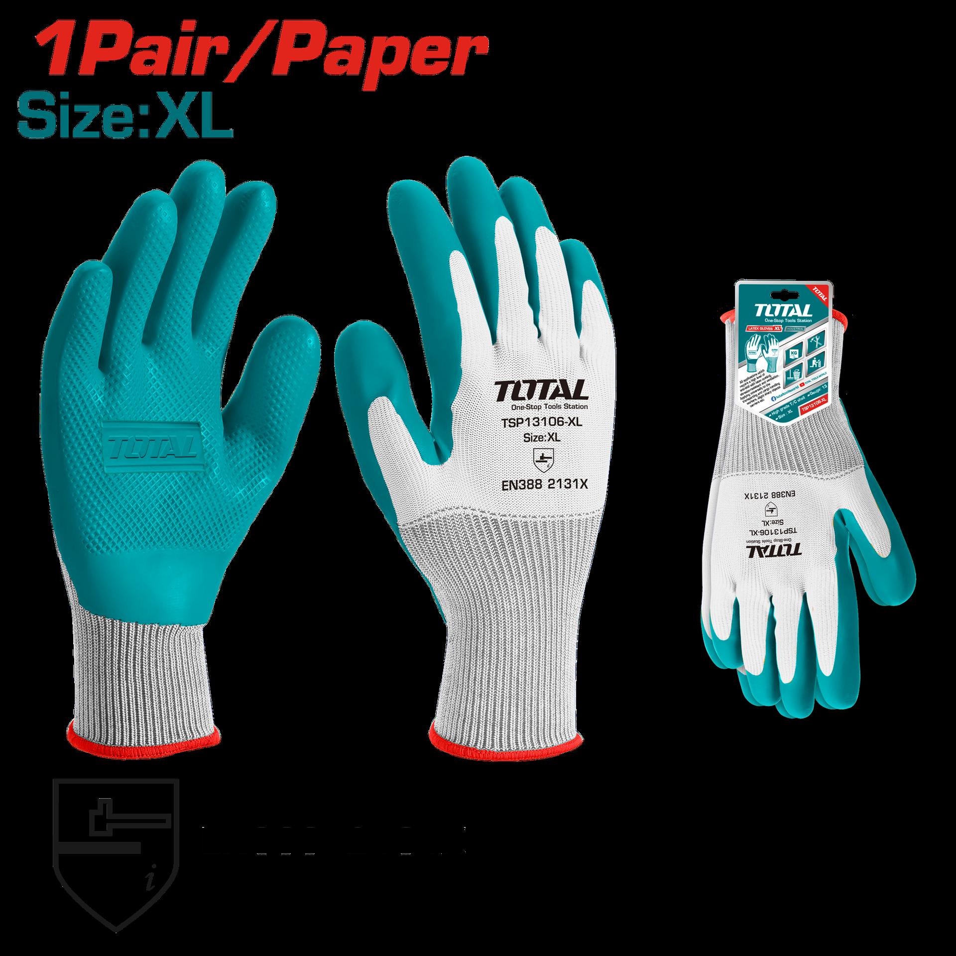 Guante De Latex Xl Industrial Super Total Tsp13106Xl