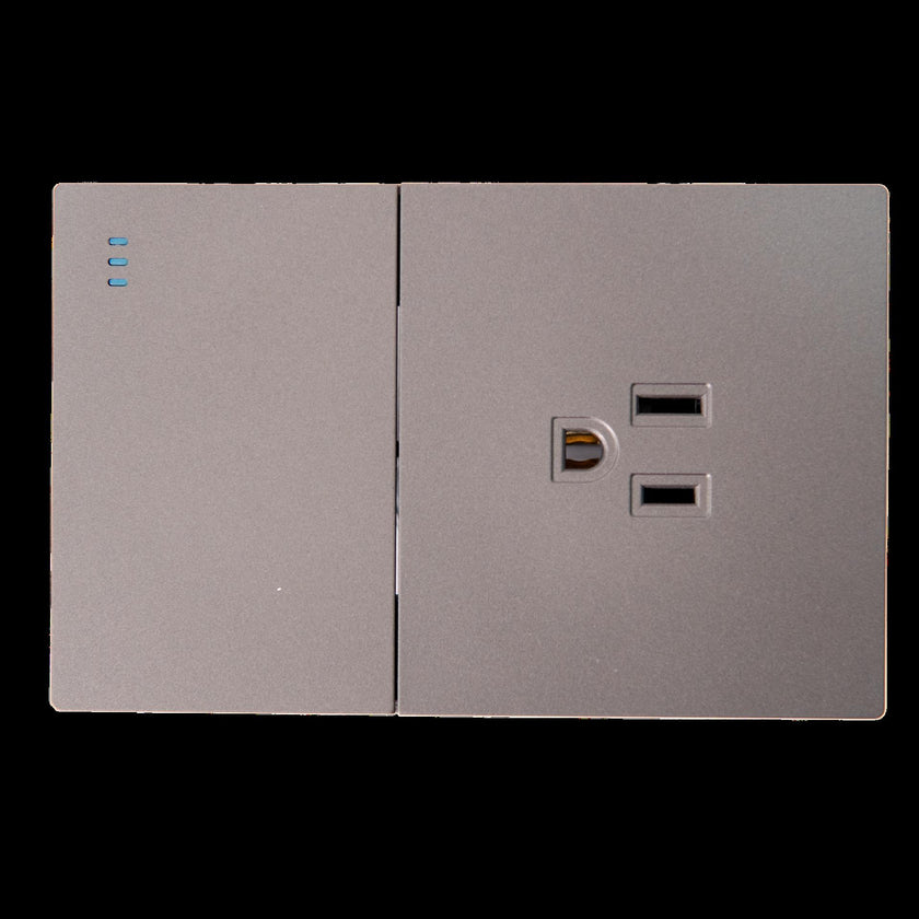 Toma Swiche Terra Gris Uduke V8018