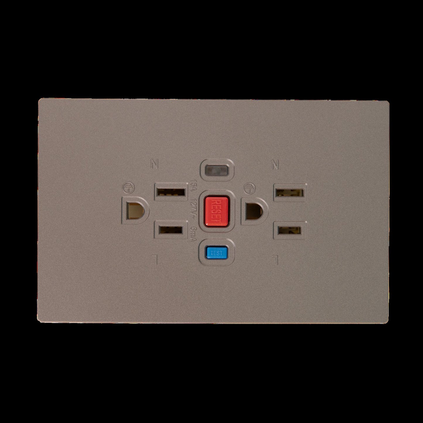 Toma Doble Gfci Terra Gris Uduke V8020