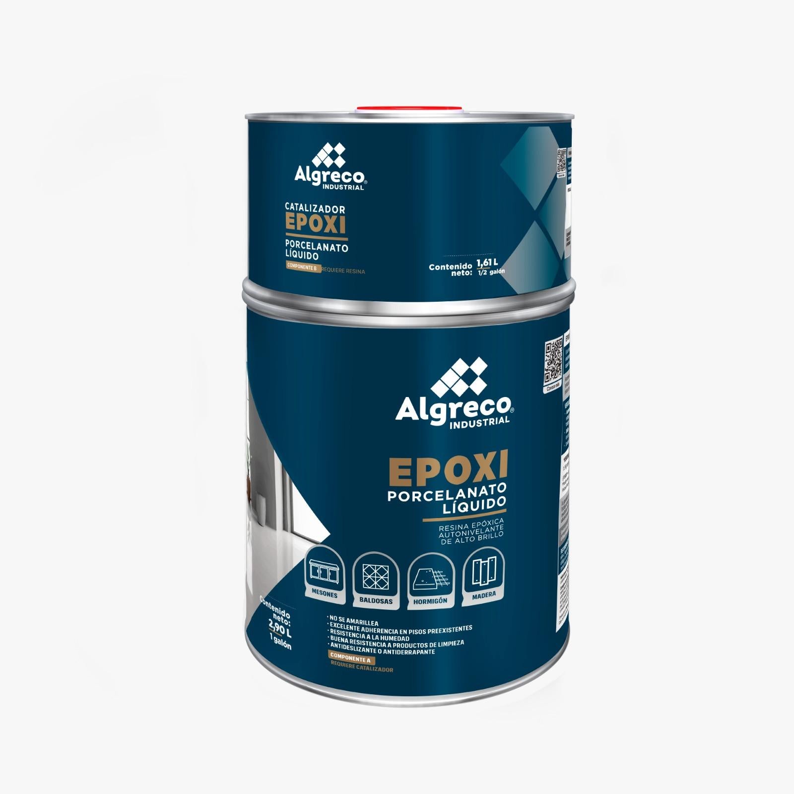 Kit Porcelanato Liquido Expoxi  14  Catalizador De 18  97022114 Algreco