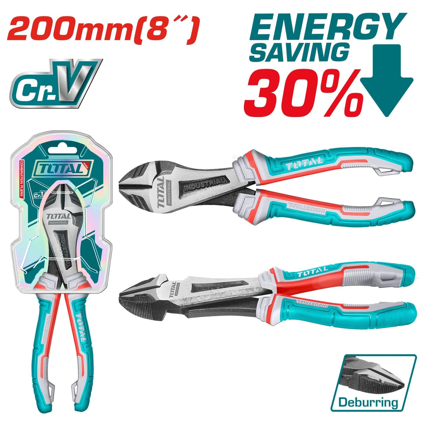 Cortafrio 8 Corte Diagonal Cromo Vanadium Industrial Total Tht27816S