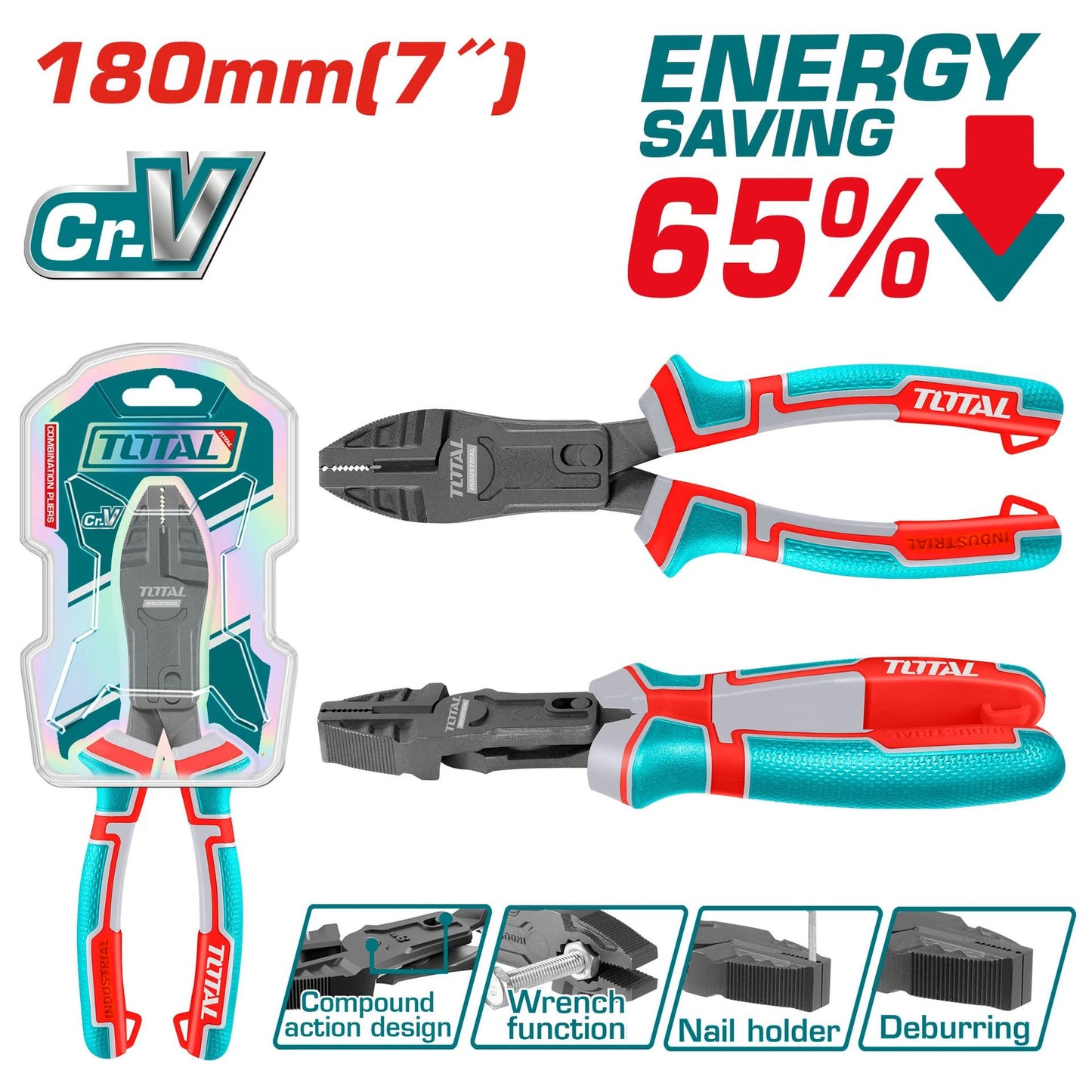 Cortafrio Multifuncional 7 Cromo Vanadium Industrial Total Thtc510706
