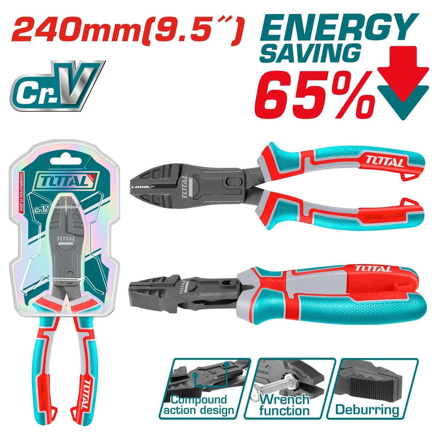 Cortafrio Multifuncional 95 Cromo Vanadium Industrial Total Thtc510956